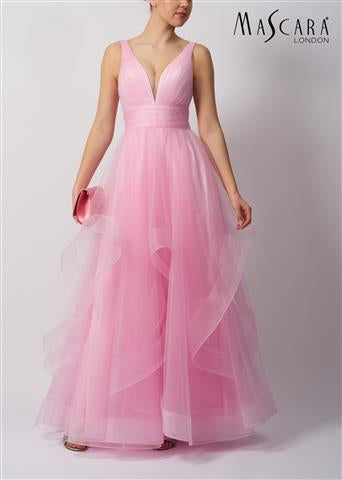 MC11207 TIERED V BACK TULLE
