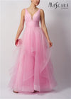 MC11207 TIERED V BACK TULLE