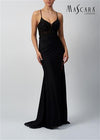 MC11324 PLEATED EMB JERSEY BLACK