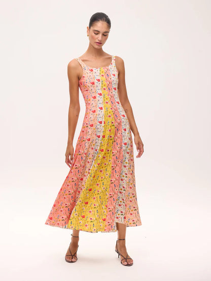 MIOH Othello stripes. Multicolored midi dress