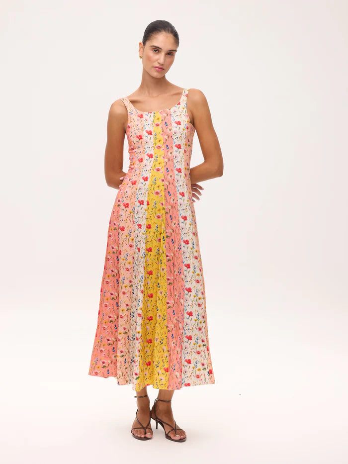 MIOH Othello stripes. Multicolored midi dress