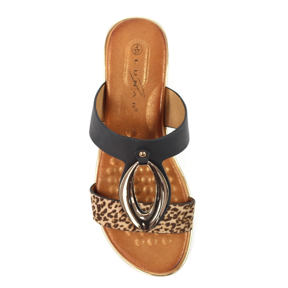 Lunar Paradise wedge sandal BLACK
