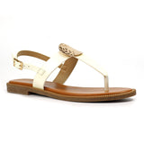 Lunar Gina Pascal White Toe Post Sandal