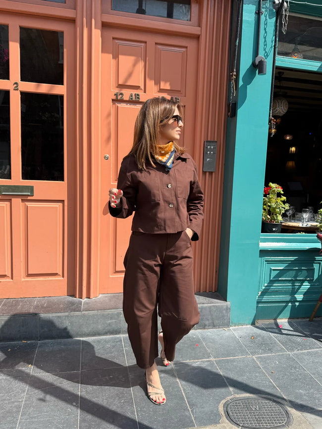 Libby Loves Erika trousers chocolate