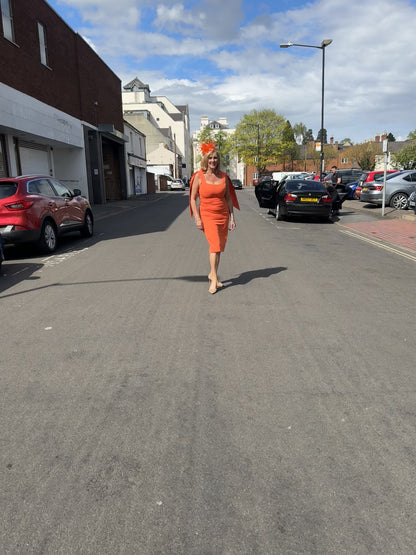 Kevan jon Nancy pencil  dress Bright orange