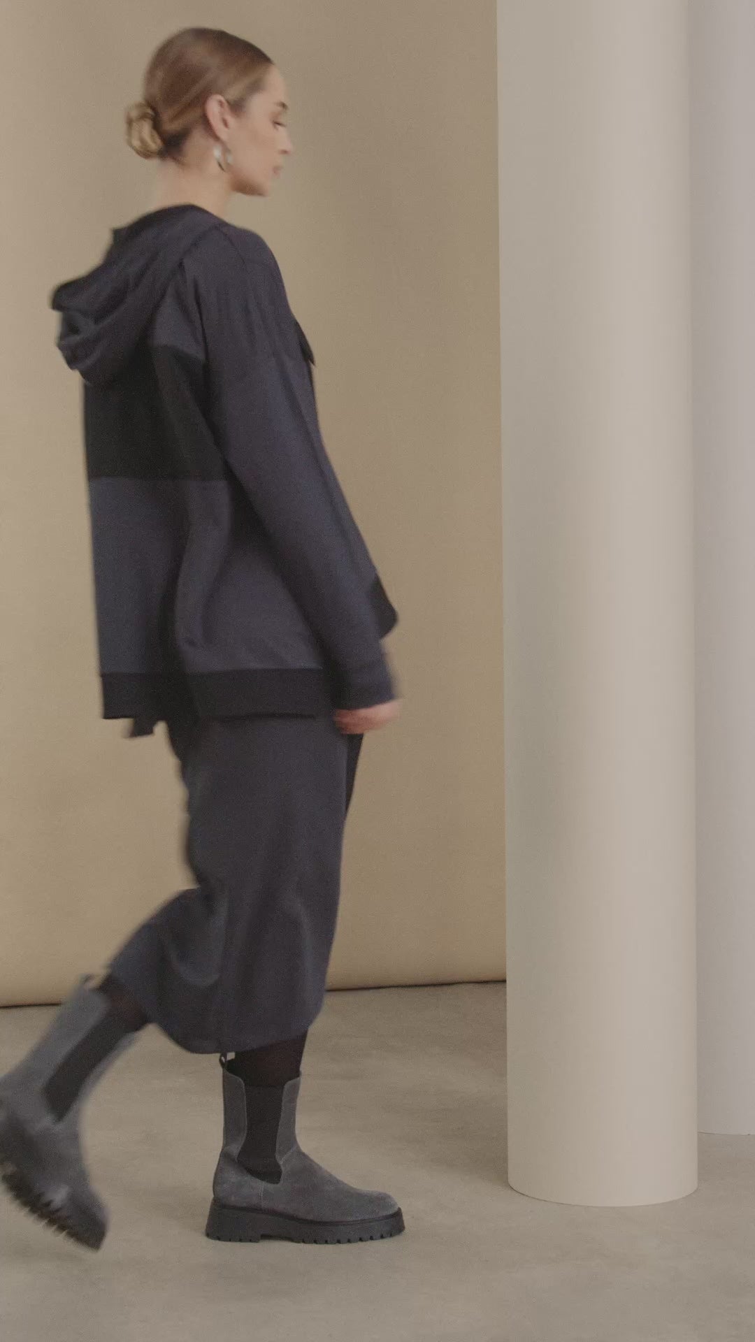 NAYA NAW24139 Hood jacket with contrast panels