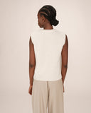 Grace & Mila Say ecru sleeveless sweater