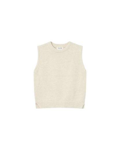 Grace & Mila Say ecru sleeveless sweater