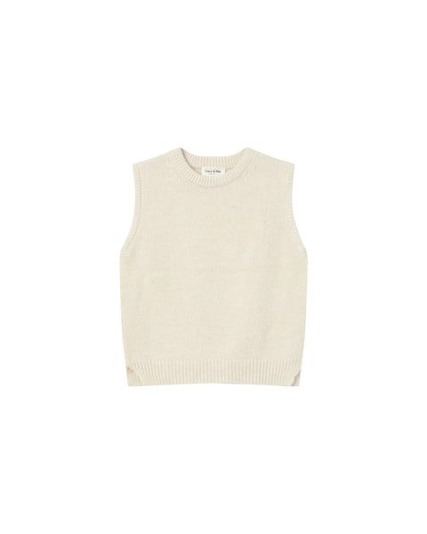 Grace & Mila Say ecru sleeveless sweater