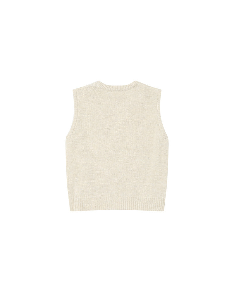 Grace & Mila Say ecru sleeveless sweater