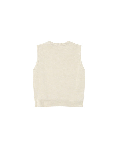 Grace & Mila Say ecru sleeveless sweater