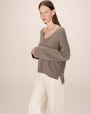 Grace & Mila Salvador   Taupe 3/4 sleeve jumper