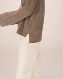 Grace & Mila Salvador   Taupe 3/4 sleeve jumper