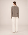 Grace & Mila Salvador   Taupe 3/4 sleeve jumper