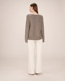 Grace & Mila Salvador   Taupe 3/4 sleeve jumper