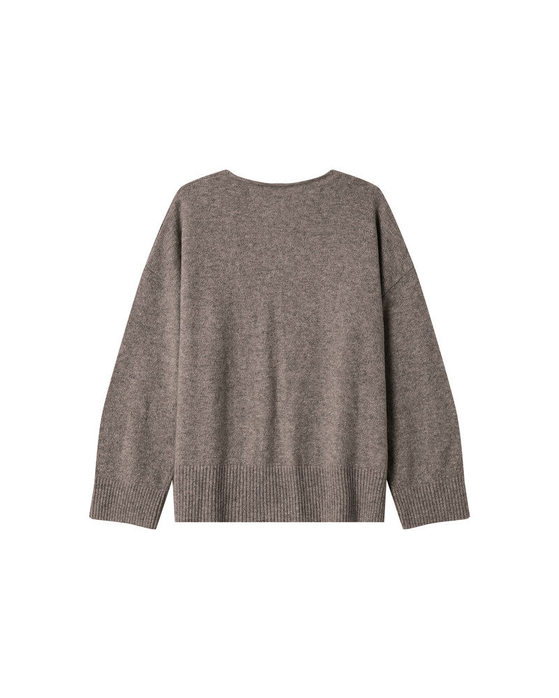 Grace & Mila Salvador   Taupe 3/4 sleeve jumper