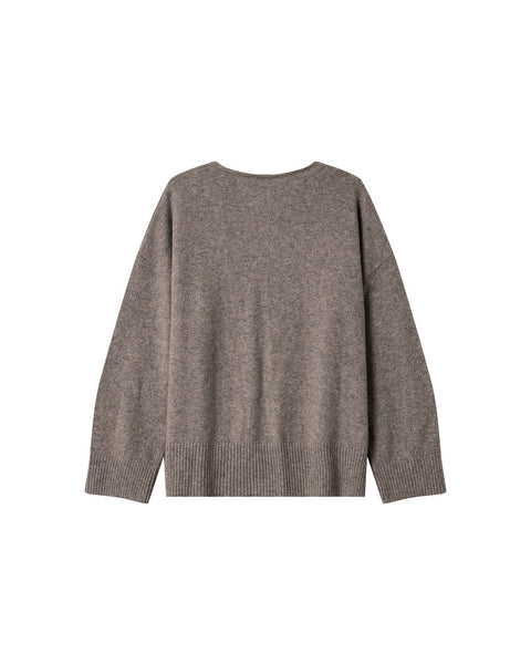 Grace & Mila Salvador   Taupe 3/4 sleeve jumper