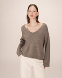 Grace & Mila Salvador   Taupe 3/4 sleeve jumper