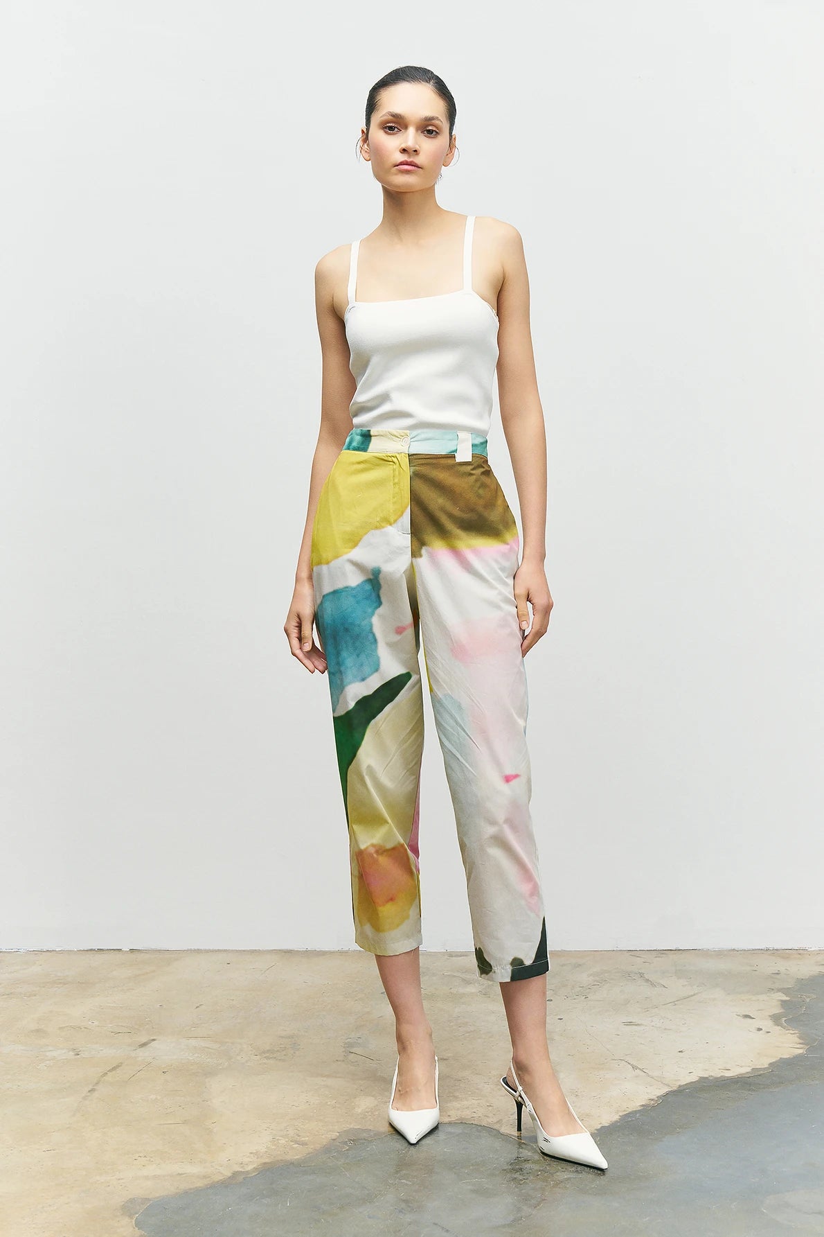 BIZE Printed Cropped Trouser
