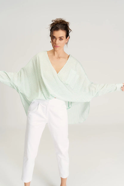 BIZE Striped Oversize Shirt