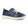 Lunar St Austell leather plimsole Navy