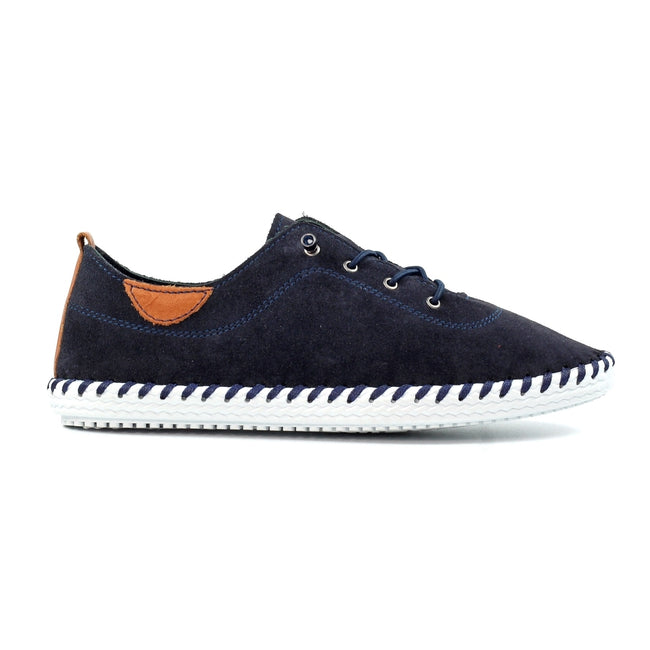 Lunar St Lawrence Suede Plimsole Blue