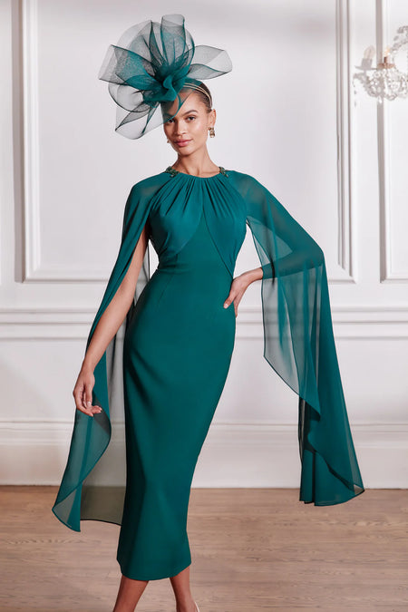 Maisonel me0046 Asymmetric  dress with neck tie ICE BLUE