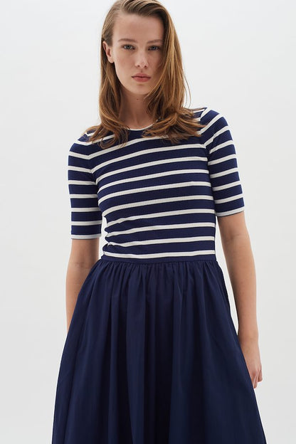 INWEAR Dagnama Dress Midnight Stripe