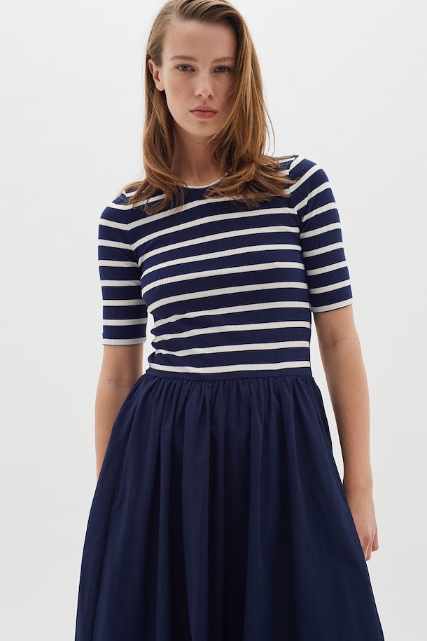 INWEAR Dagnama Dress Midnight Stripe