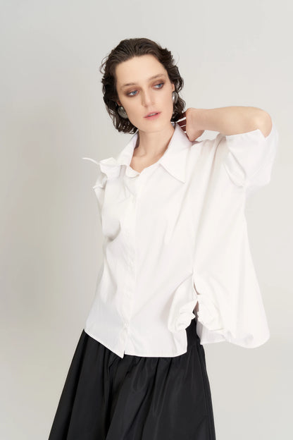 BIZE Cotton Shirt  WHITE