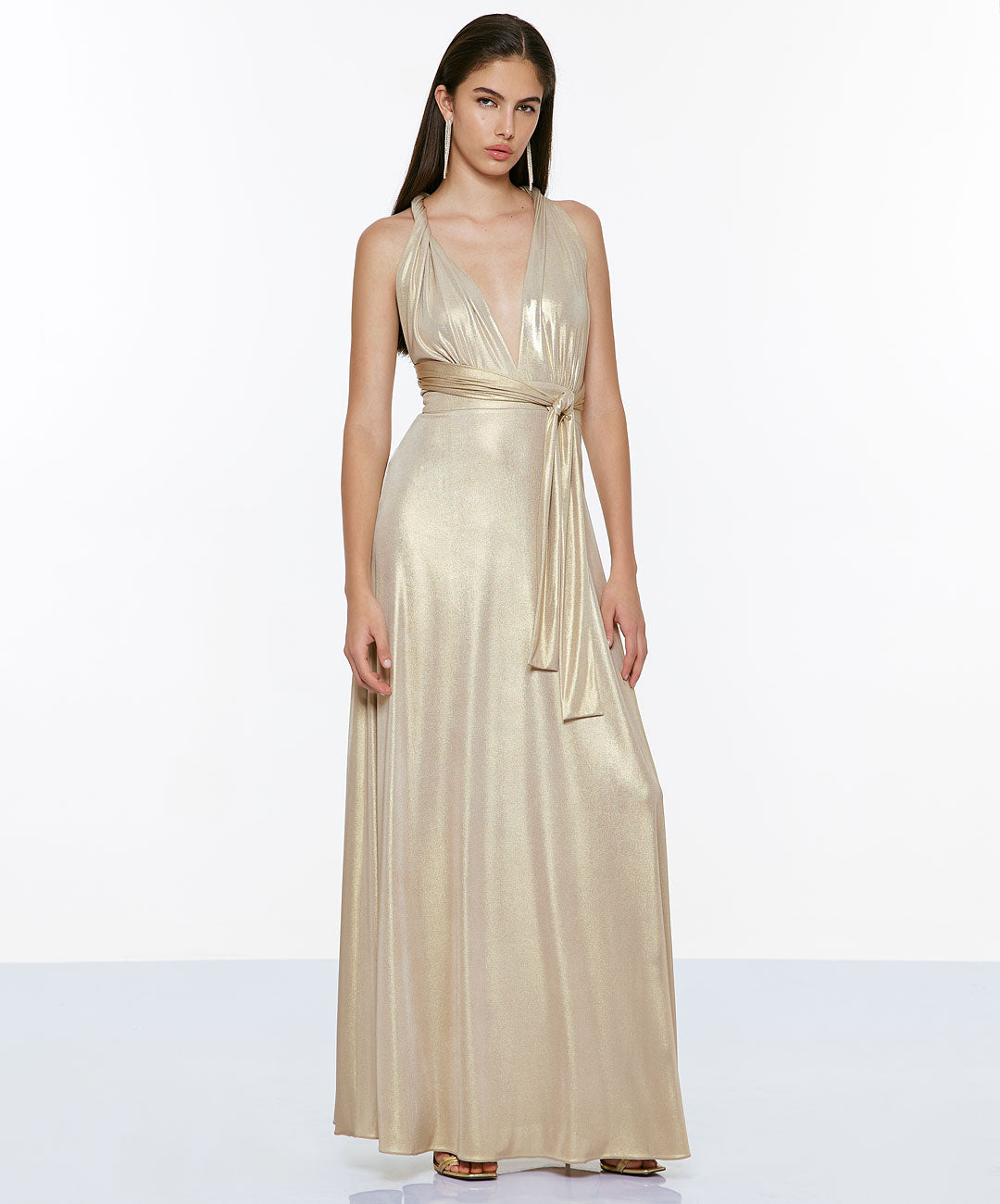 ACCESS 3306 long gold dress