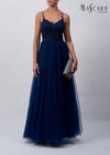 Mascara MC18015 Lace and Tulle dress Navy