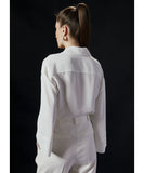 Access blouse with front pleats 2128-344