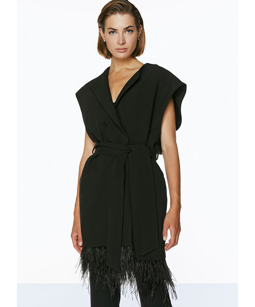 Access waistcoat with feathers 9003-345