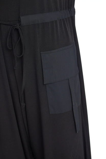 NAYA NAS23625 black jersey jumpsuit