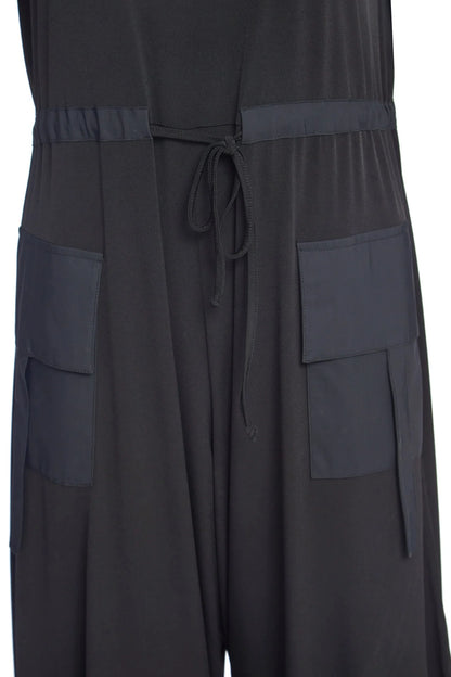 NAYA NAS23625 black jersey jumpsuit