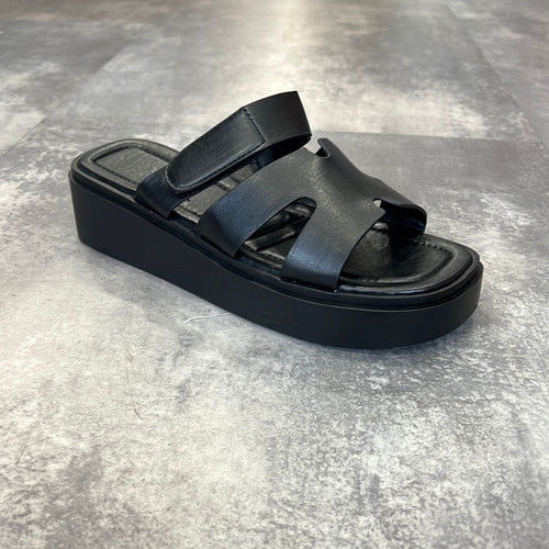 Black Platform cross over shoe