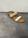 Ideal  woven bar sandal white