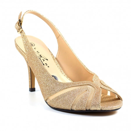 Ideal prom ankle strap prom shoe  rose gold