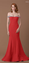 Gino Cerruti 2020B Beaded off the shoulder Dress Red
