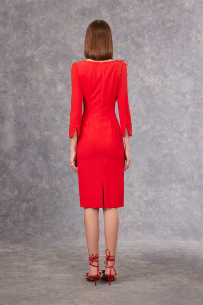 Carla Ruiz 99537  Dress with flounce embellishment