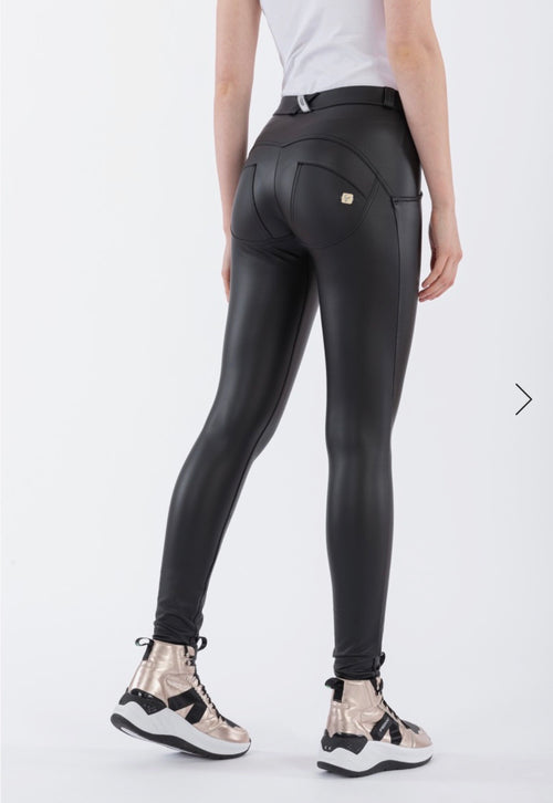 Freddy Mid Rise Leather Trousers