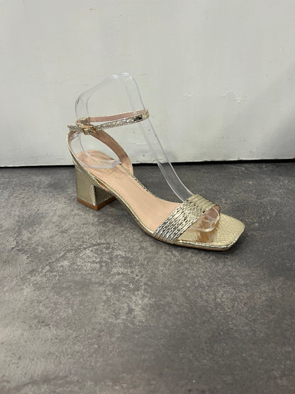 Ideal prom ankle strap prom shoe  gold