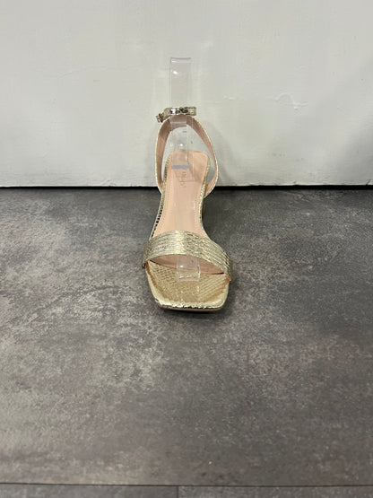 Ideal prom ankle strap prom shoe  gold