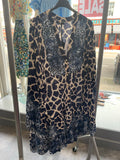 Revolve  blue leopard   Smock dress