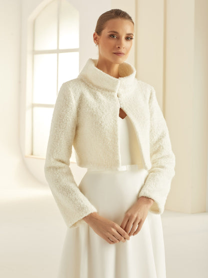 Bianco Evento 291 wool shrug ivory