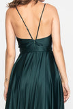 Angelika Józefczyk  Satin Long Dress Emerald