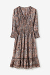 Nekane Agrotis beige midi dress