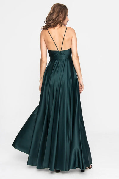 Angelika Józefczyk  Satin Long Dress Emerald
