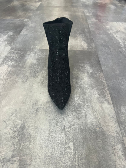 Diamanté sock boot